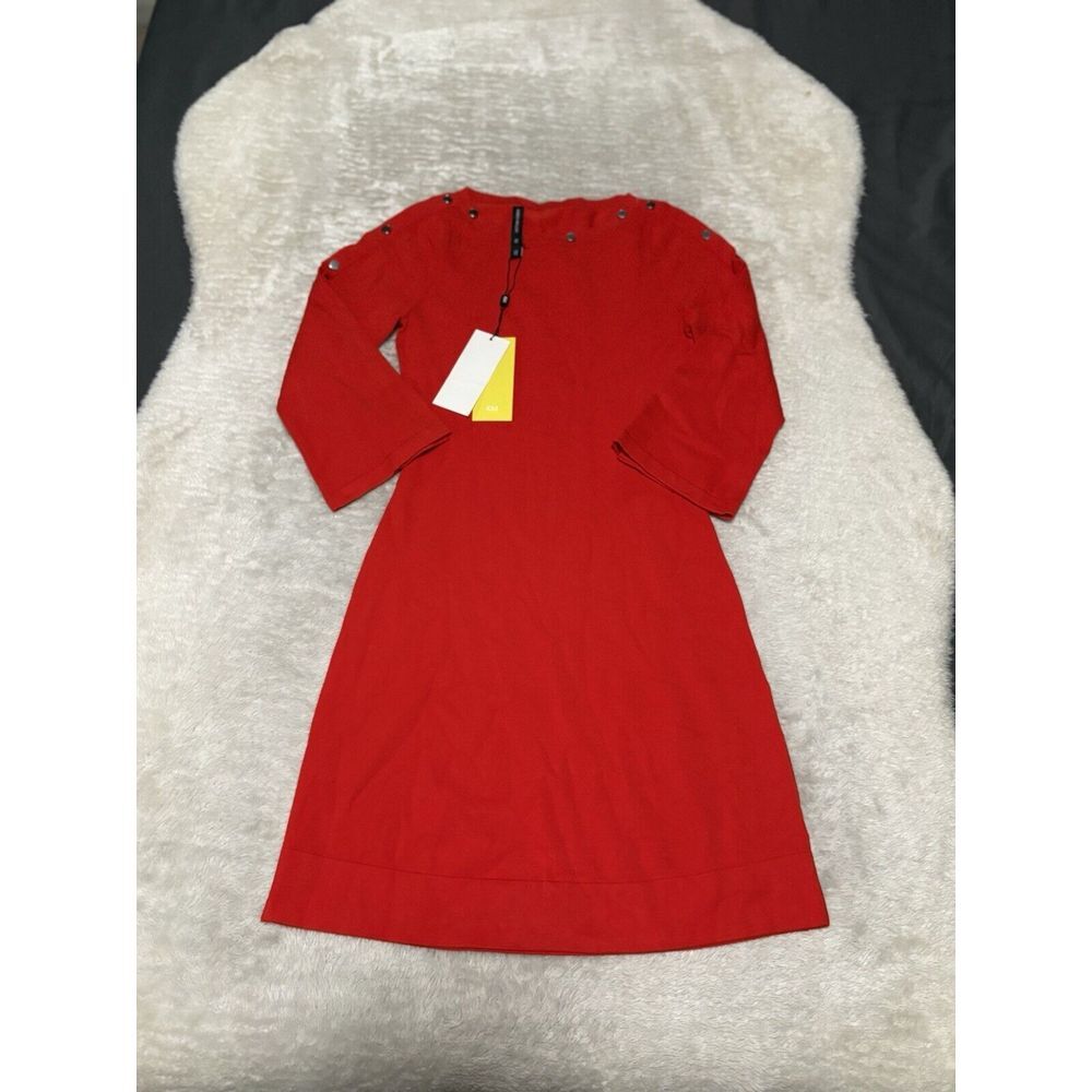 New Karen Miller Women's Long‎ Sleeve Red Dress Size XS NWT